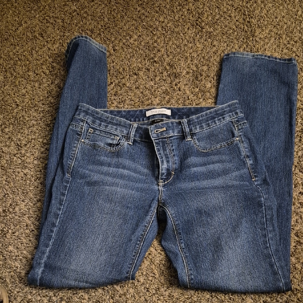 White House Black Market Straight Leg Blue Jeans